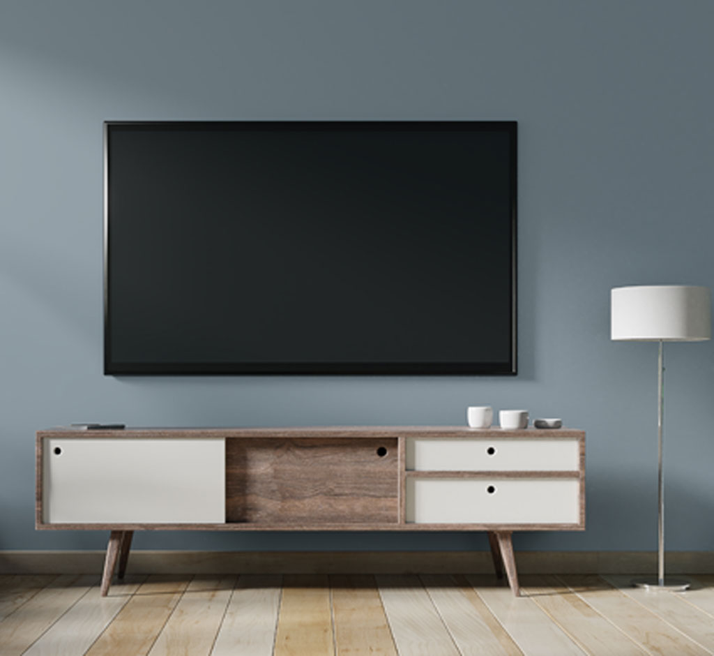 wall mounted television
